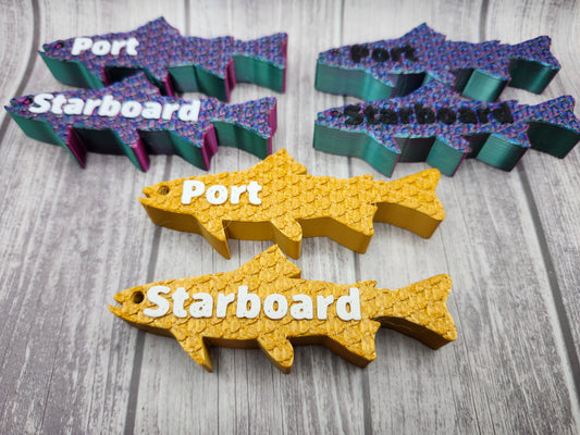 Fish shaped Port and and Starboard floaties