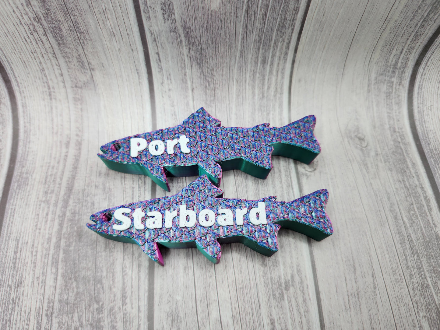 Fish shaped Port and and Starboard floaties
