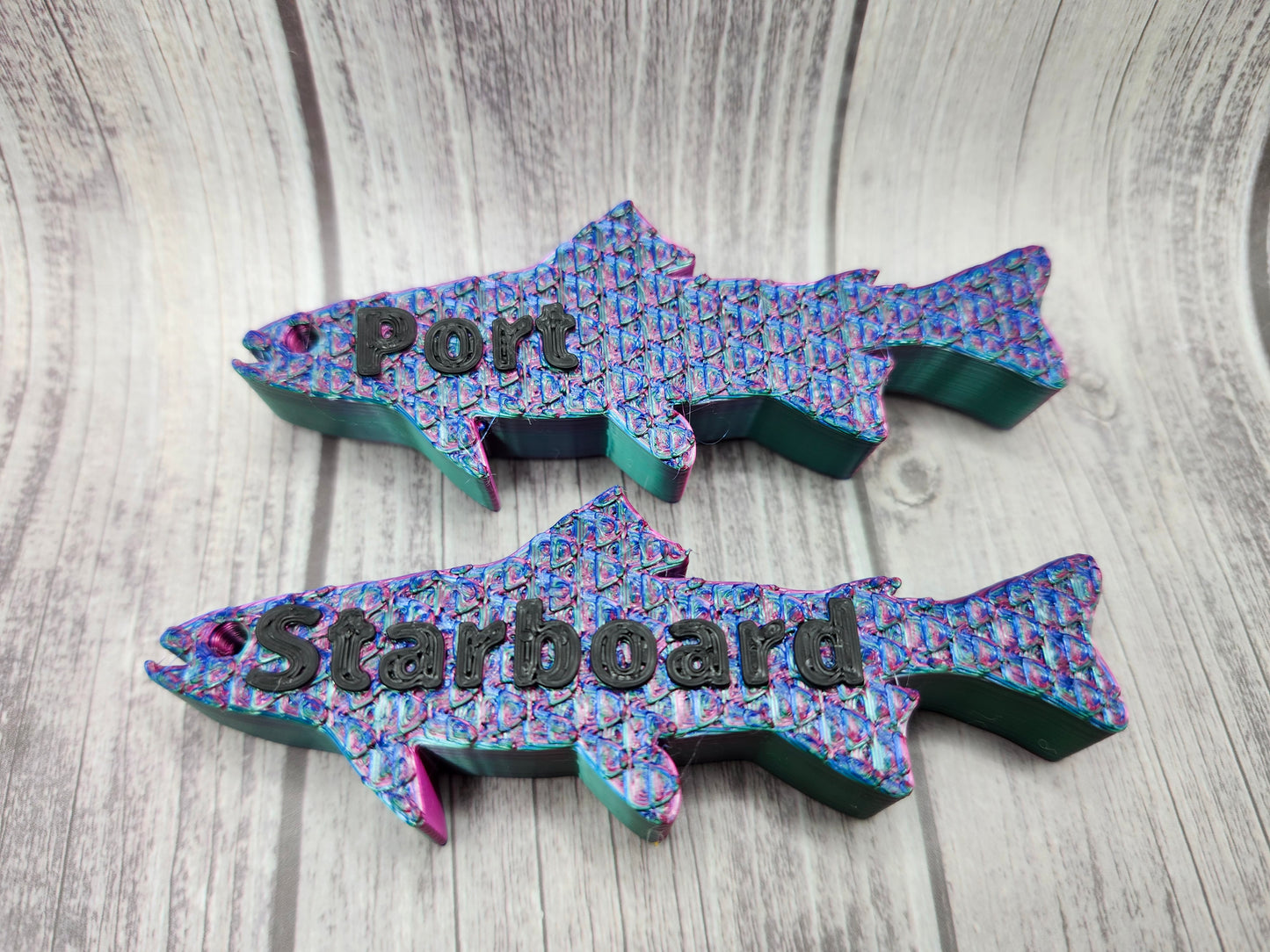 Fish shaped Port and and Starboard floaties