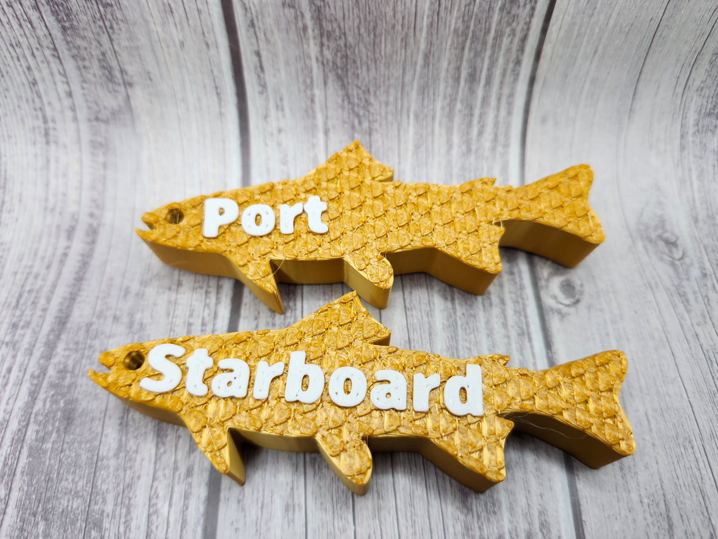 Fish shaped Port and and Starboard floaties